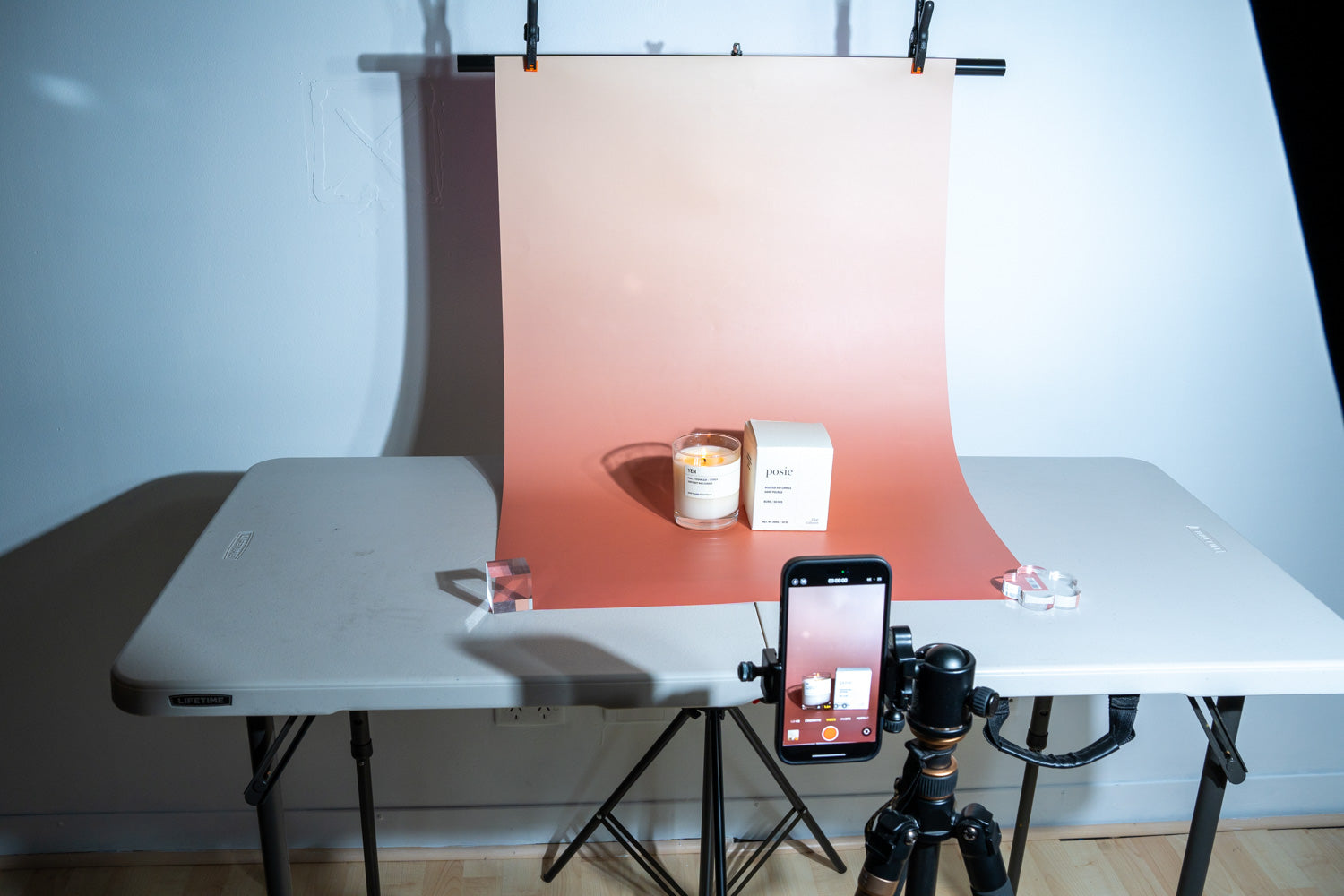 Flat Lay Instagram Backdrop - Duo 'Port Gregory' Gradient (56cm x 87cm)