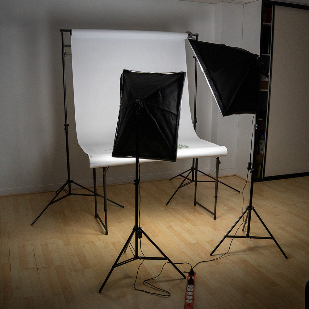'Product Imaging Essentials Combo' Product Photography Lighting and Backdrop Kit (Medium Products) - Bundle