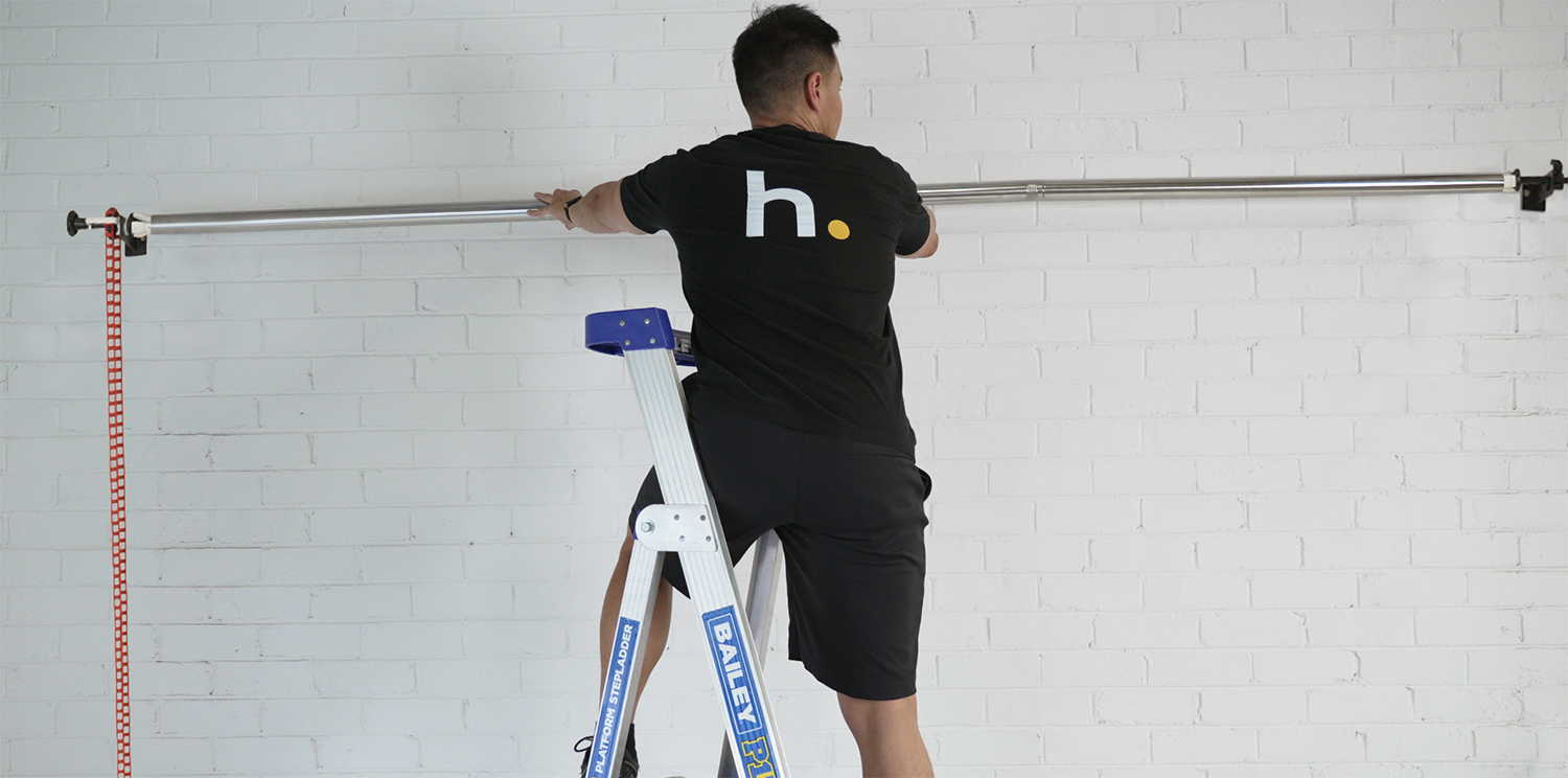 Single Axis Manual Backdrop Support Roller Wall System