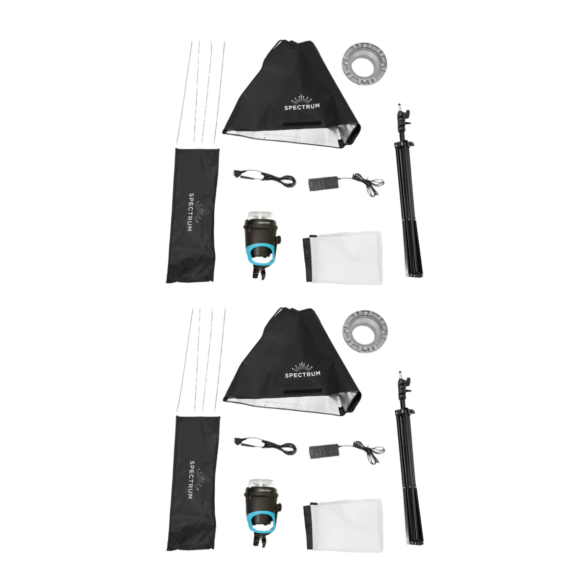 Spectrum LumiLite 100 COB 60W LED Light with Softbox (Bowens Mount) - Twin Kit Bundle
