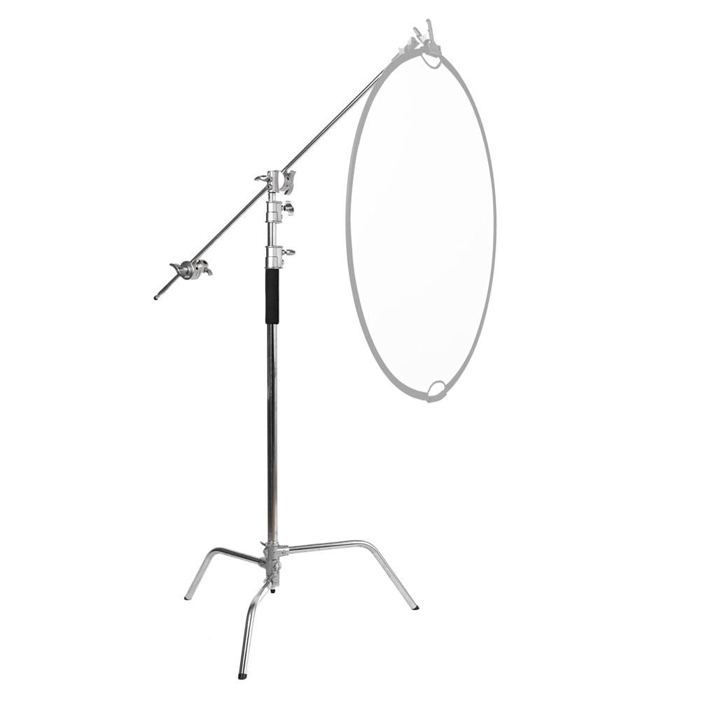 Spectrum Silver Heavy Duty Photographic C-Stand With Boom Arm (20kg Load)