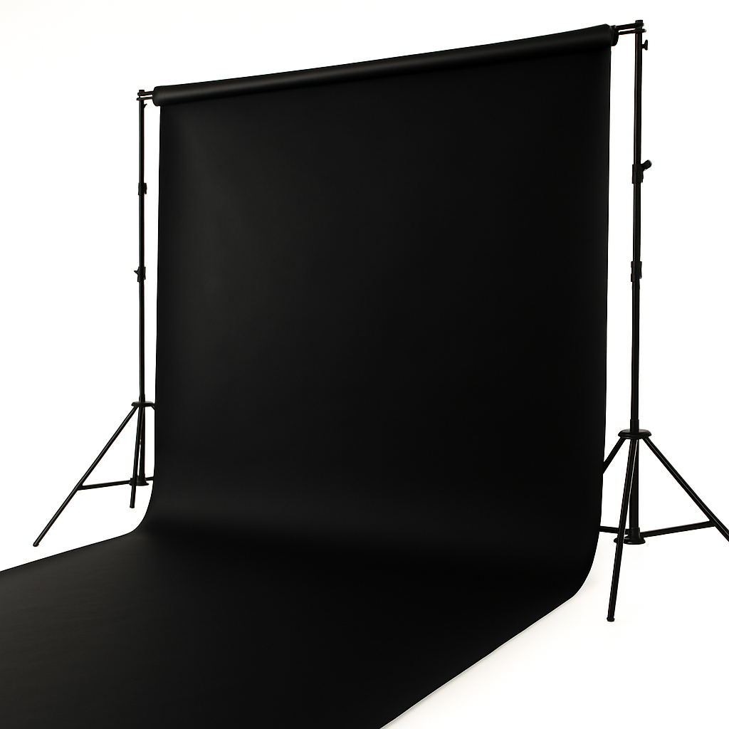 Spectrum Vinyl Heavy Duty 2.7m x 6m Photography Backdrop - Night Views Black
