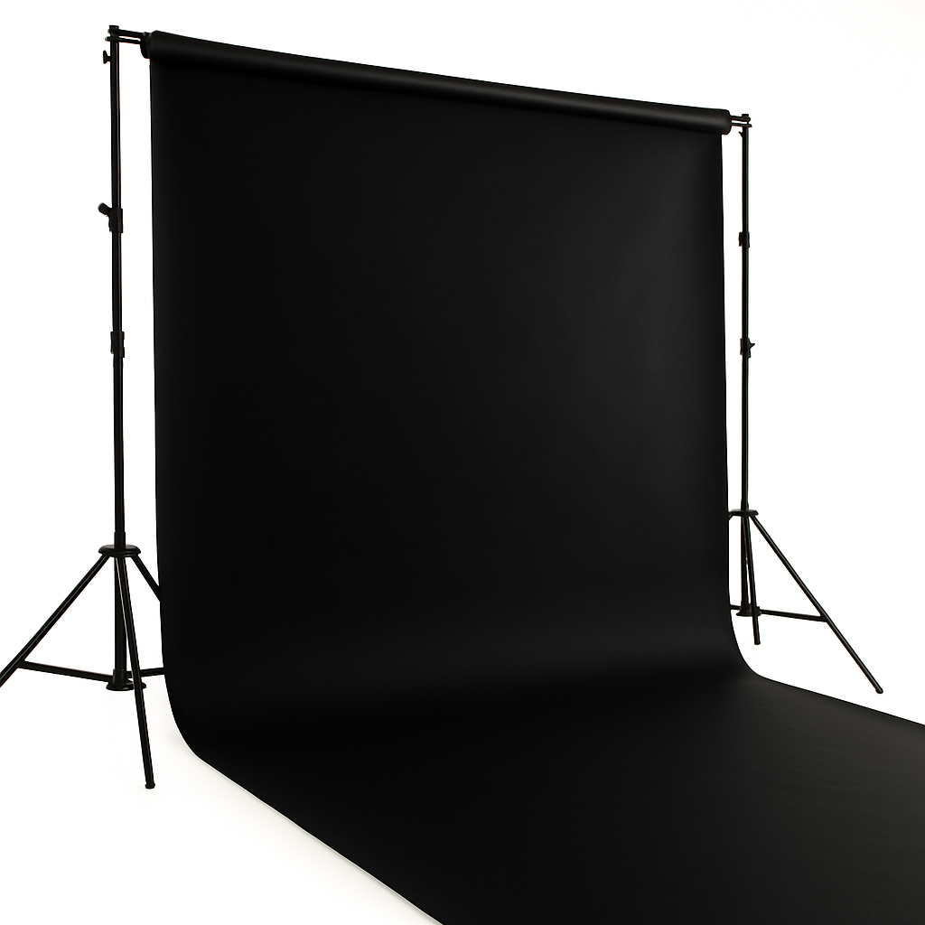 Spectrum Vinyl Heavy Duty 2.7m x 6m Metal Core Photography Backdrop - Night Views Black