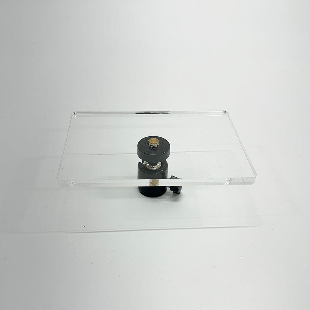 Spectrum Transparent Acrylic Support Plate with 360° Ball Head for Product Photography - Rectangle (15cm x 10cm x 0.7cm)