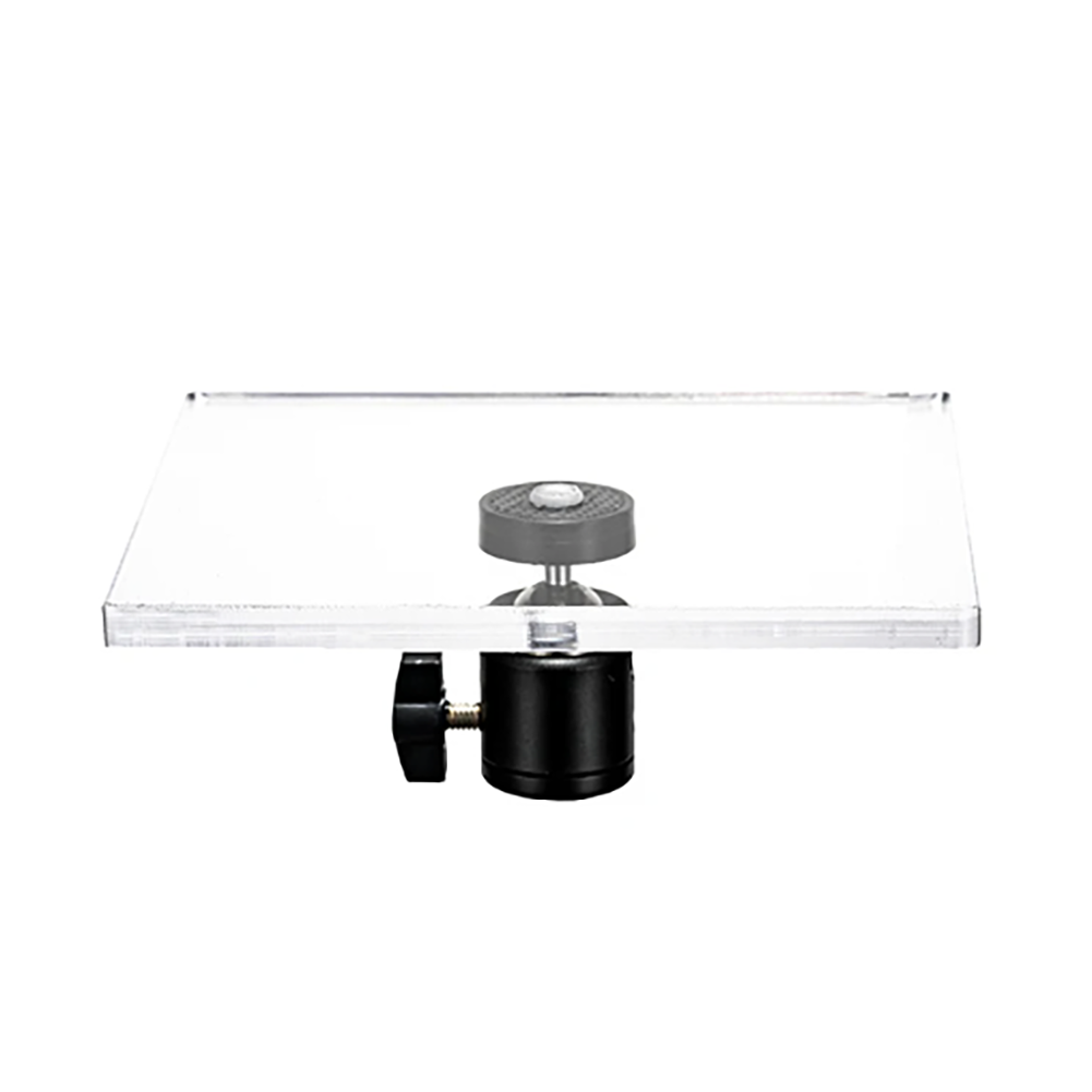 Spectrum Transparent Acrylic Support Plate with 360° Ball Head for Product Photography - Rectangle (15cm x 10cm x 0.7cm)