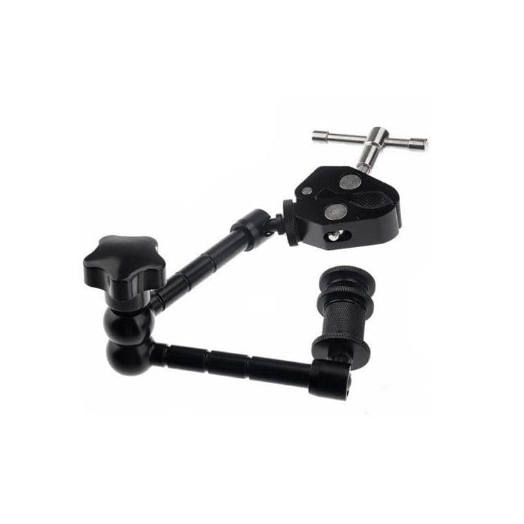 11" Articulating Magic Friction Arm with Solid Metal Nano Clamp Grip