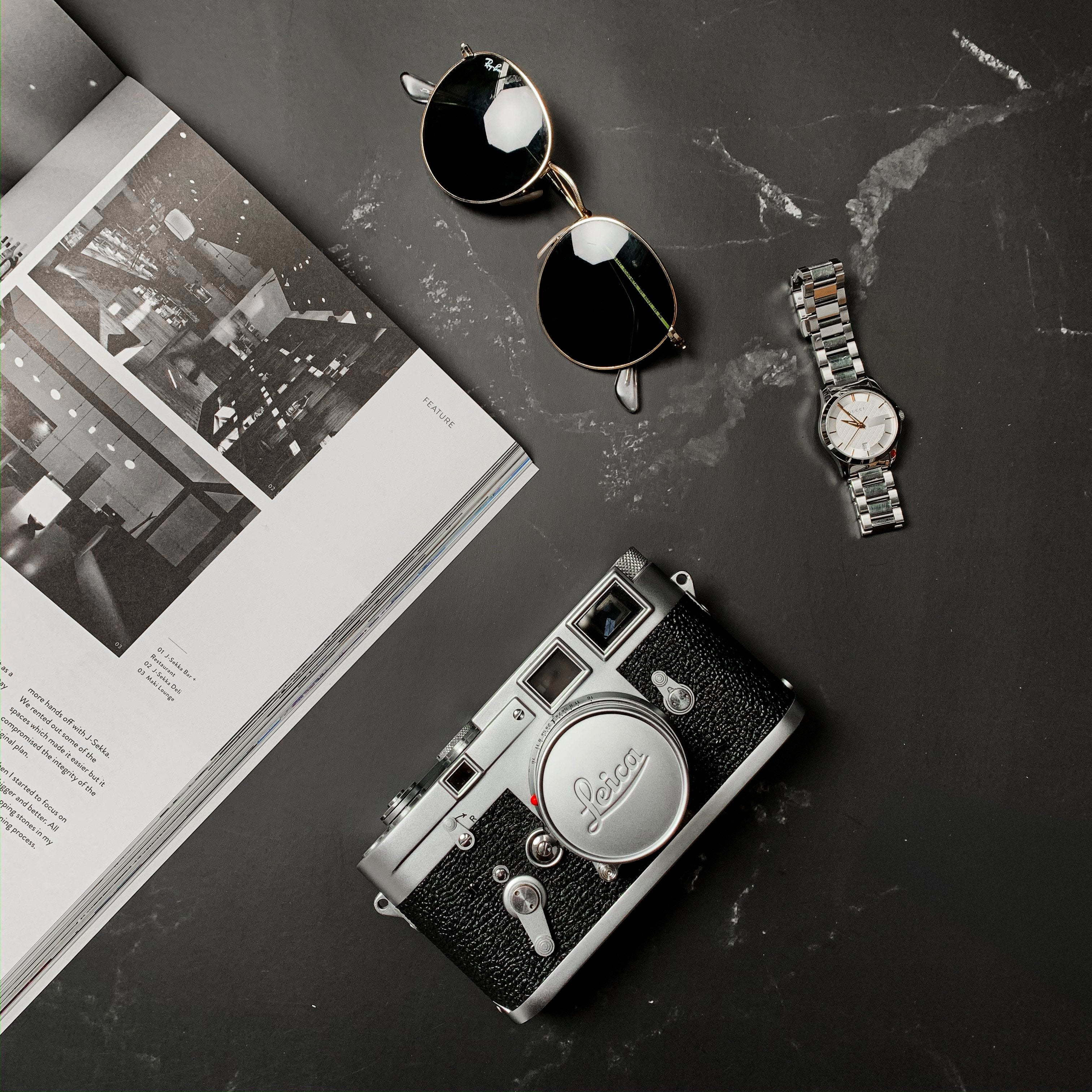 Flat Lay Instagram Backdrop - 'Barangaroo' Black Marble (56cm x 87cm)