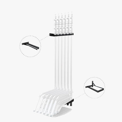 Spectrum C-Stand Wall / Door Rack - Holds 6 Stands (C-Stands Not Inclu
