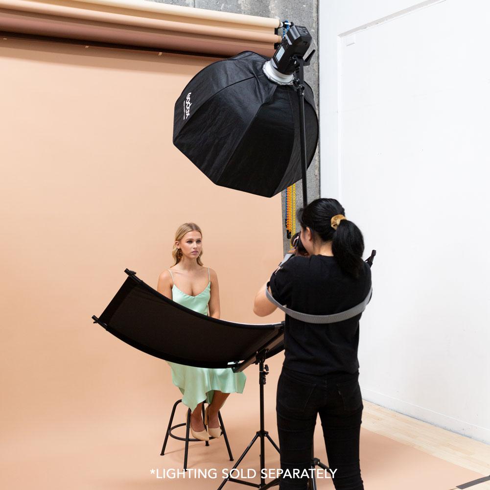 Fomito 70" Curved Reflector 4-in-1 Arclight Eyelighter for Studio Portrait Photography (Black/White/Gold/Silver) (DEMO STOCK)