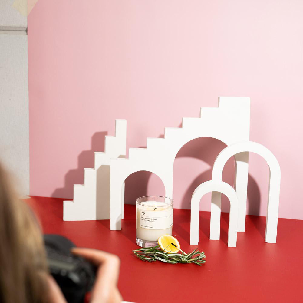 Flat Lay Instagram Backdrop - Duo 'Blushing Rouge' (56cm x 87cm)
