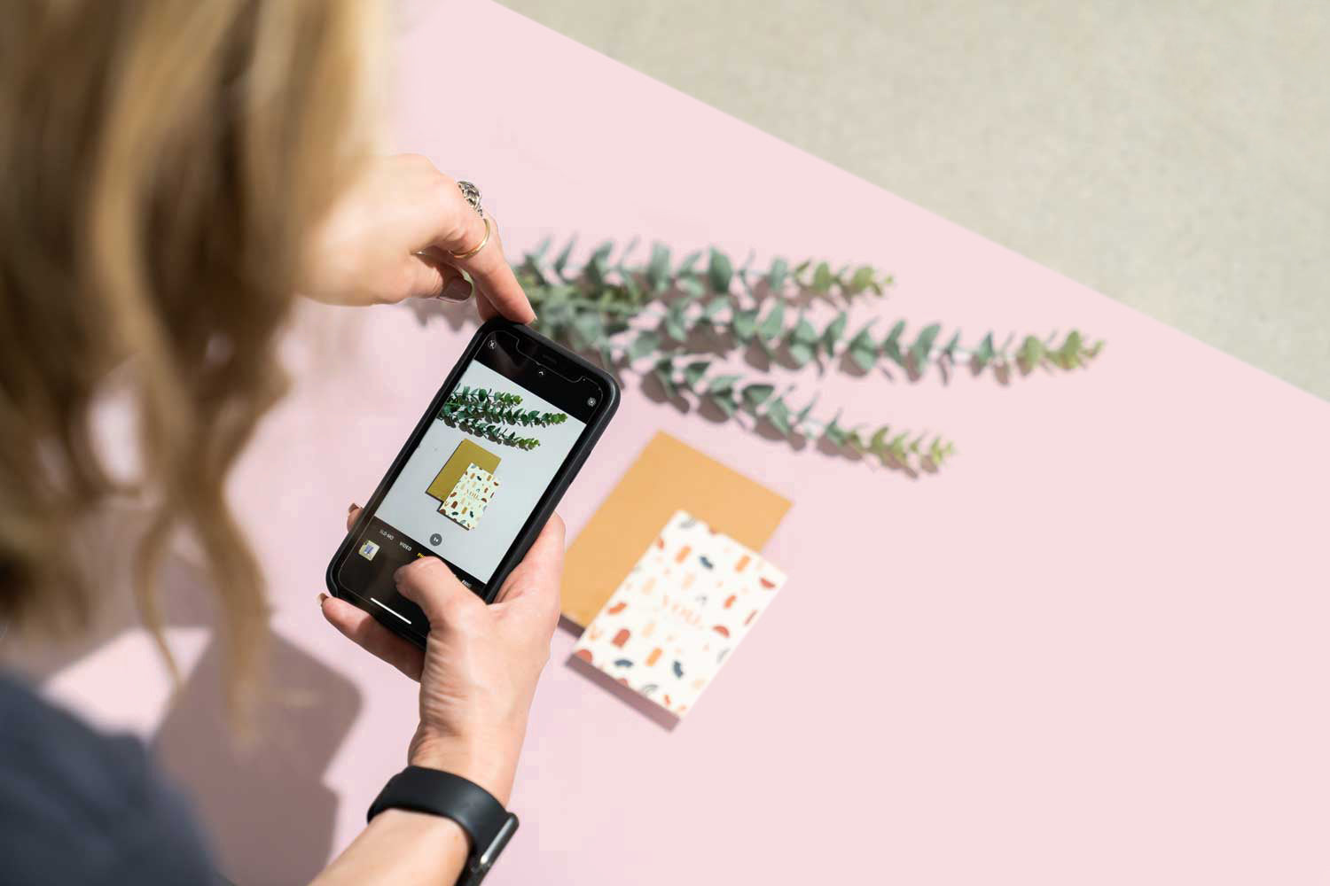 Flat Lay Instagram Backdrop - Dual 'Mellow Mauve' (56cm x 87cm)