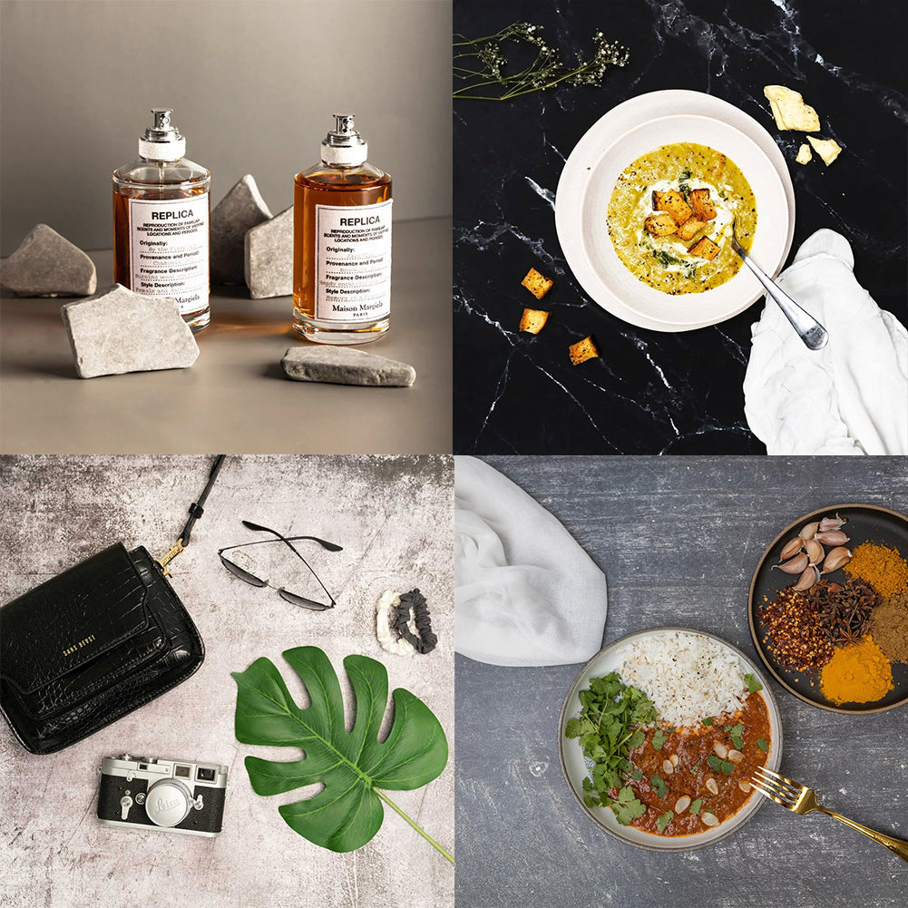 Flat Lay Instagram Backdrop - Dark & Moody Bundle (56cm x 87cm)