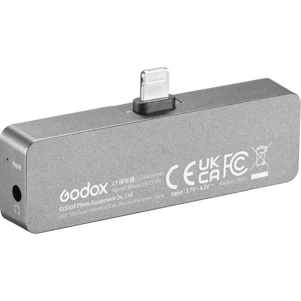 Godox MoveLink LT RX Compact Dual-Channel Digital Wireless Receiver for iPhone (2.4 GHz)