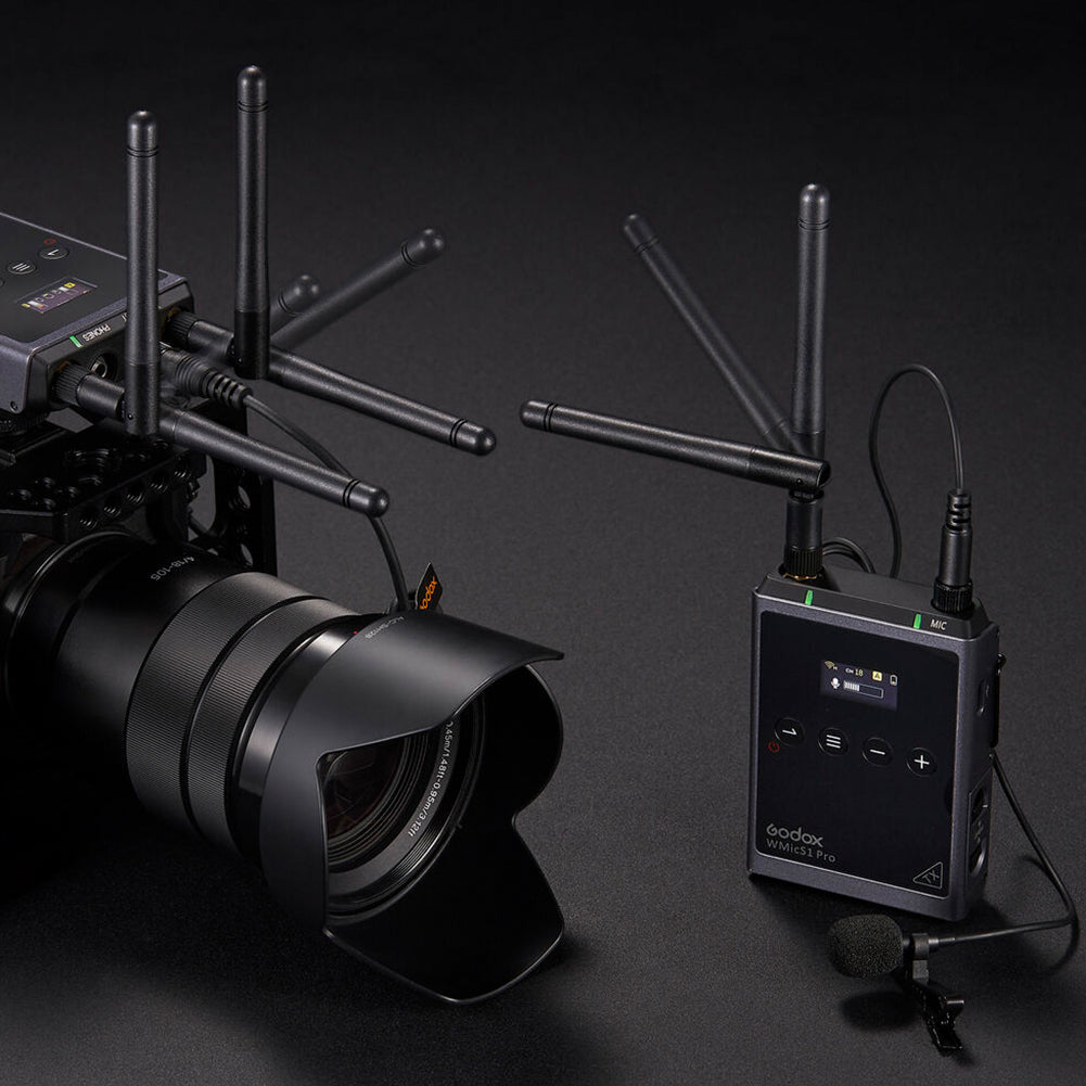 Godox WMicS1 Pro Kit 1 Camera-Mount Wireless Omni Lavalier Microphone System (514 to 596 MHz)