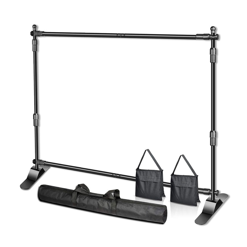 Heavy Duty 7kg Load Telescopic Adjustable Backdrop Stand (2.4m x 2.4m)