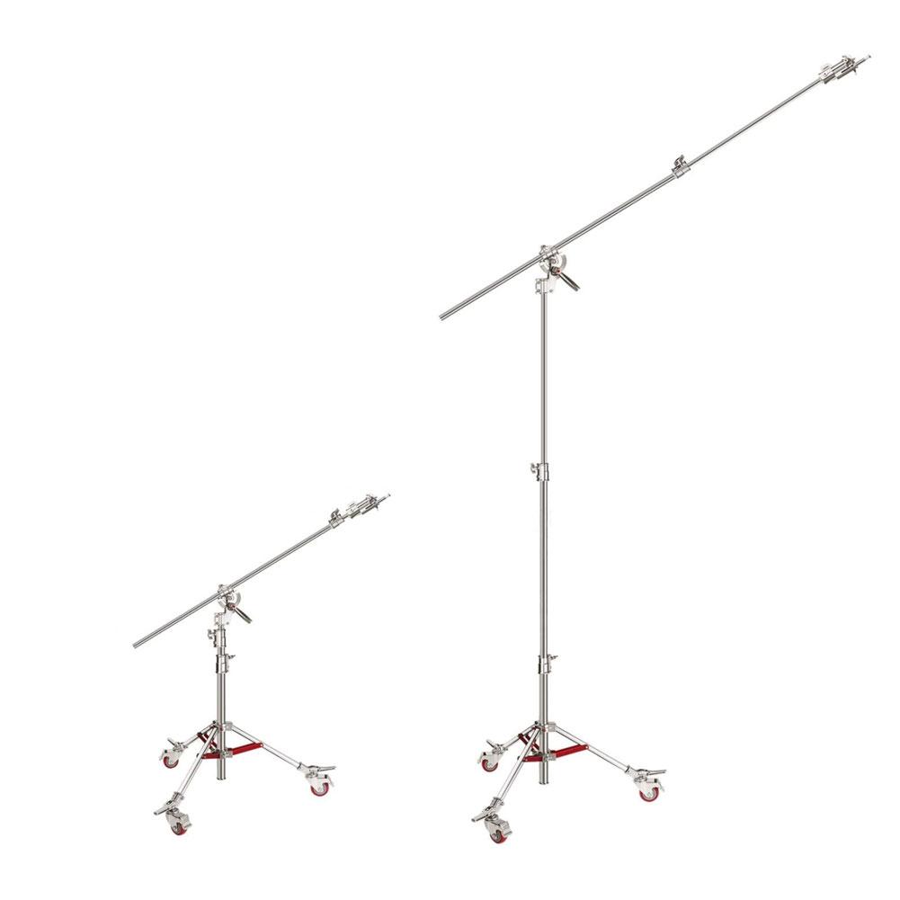 Spectrum Heavy Duty Photographic C-Stand & Boom Arm with Wheels (40kg Load)