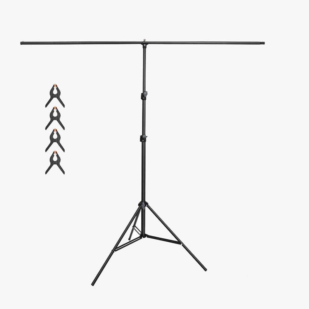 T Backdrop Stand (2M x 2M) with Pegs for Flat Lay and Small Backdrops - 3kg Load