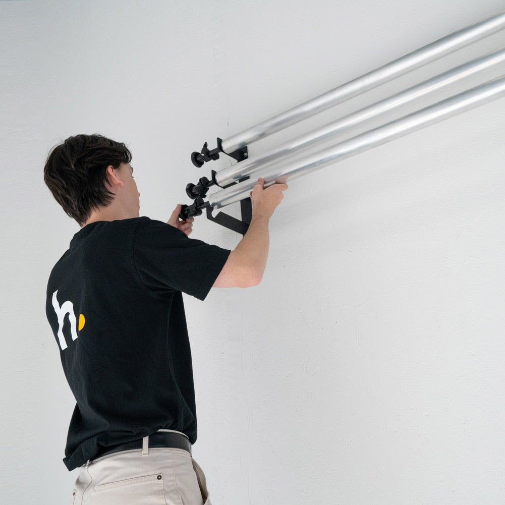 Spectrum Stainless 300cm Steel Backdrop Crossbar for Paper and Vinyl  (Triple Set) - Bundle