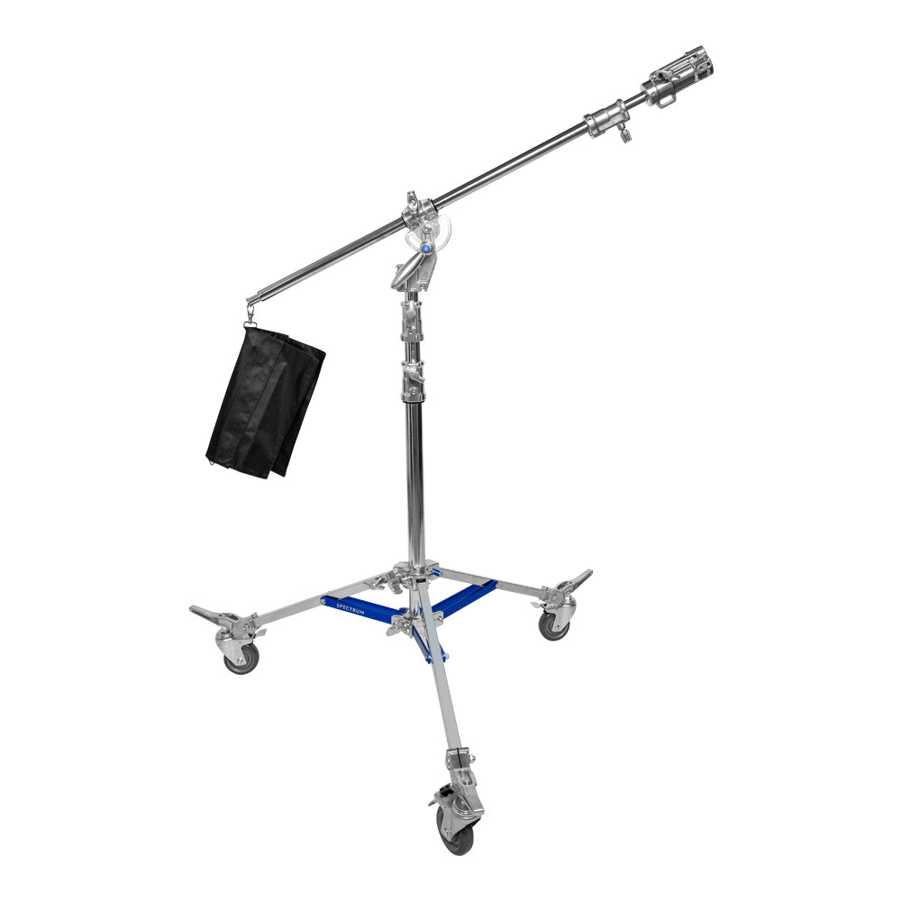 Spectrum 430cm Heavy Duty Studio Boom C-Stand With Castor Wheels (40kg Load)