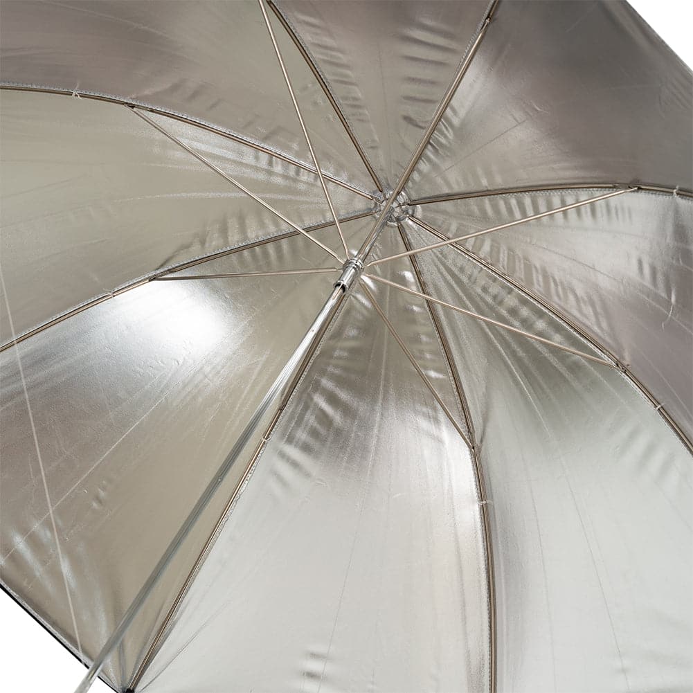 Large Black/Silver Reflector Umbrella (40"/101cm)