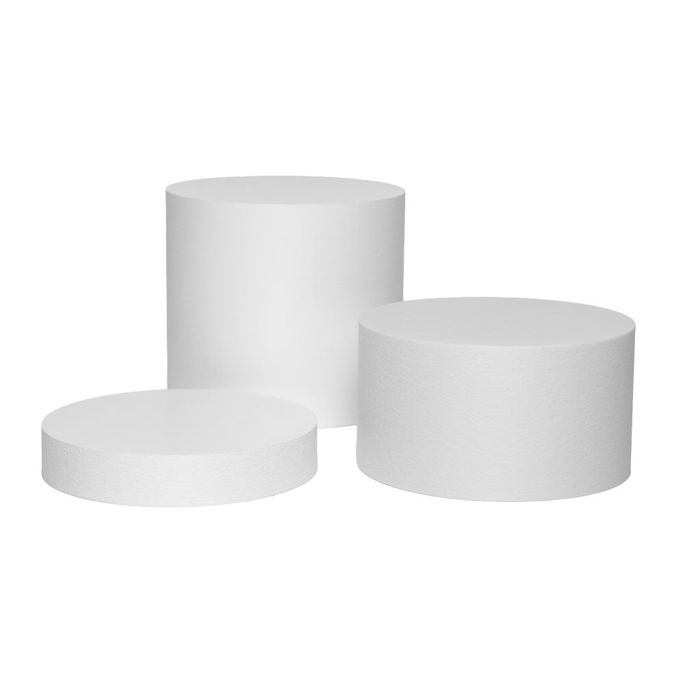 Spectrum PRINT.PROPS Cylinder Bundle | 3-Piece Styling Riser Set (Matte White)