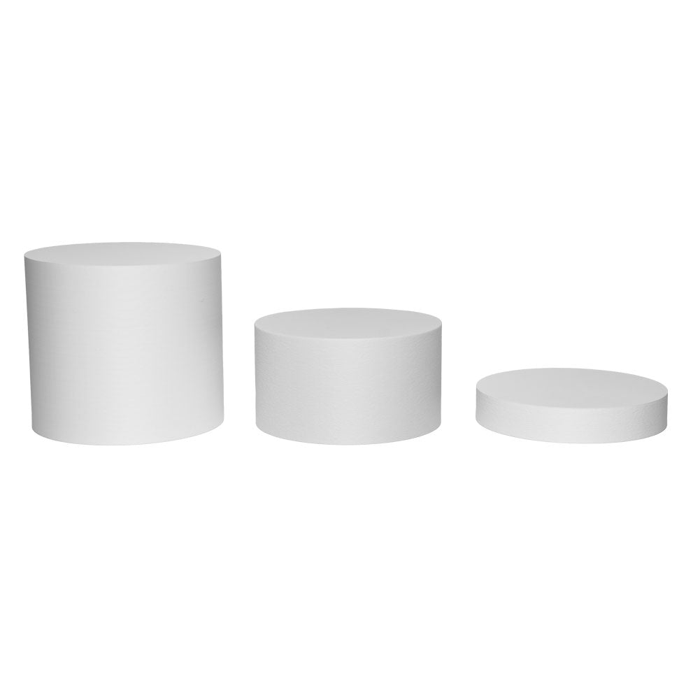 Spectrum PRINT.PROPS Cylinder Bundle | 3-Piece Styling Riser Set (Matte White)