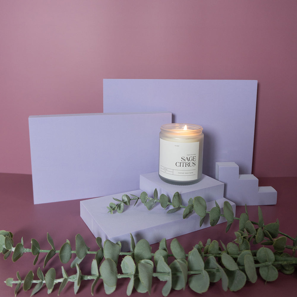 5 Piece Geometric Foam Styling Prop Set for Photography - Mermaid Purple
