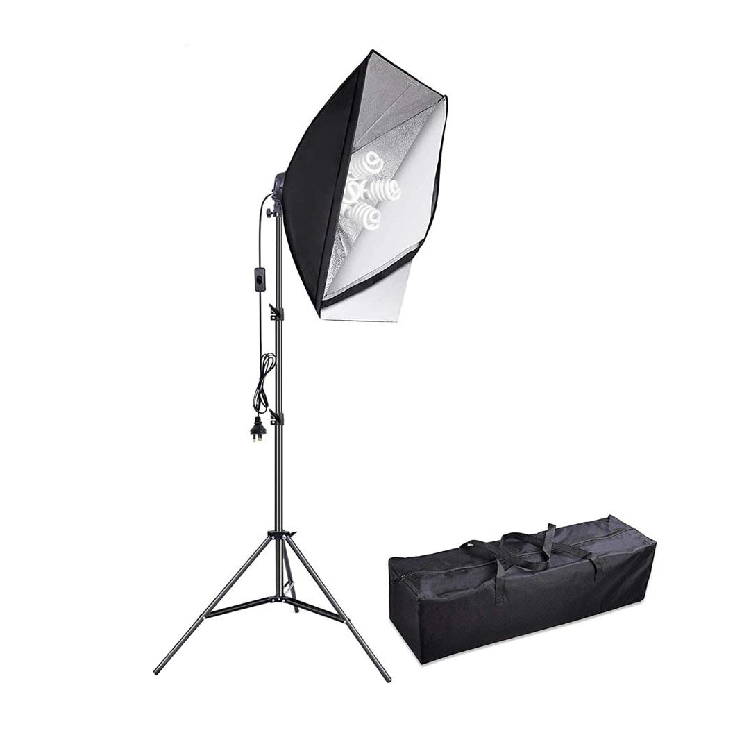 Single Volkwell 4 Head Dual Softbox Kit 55W Bulb Lighting Kit