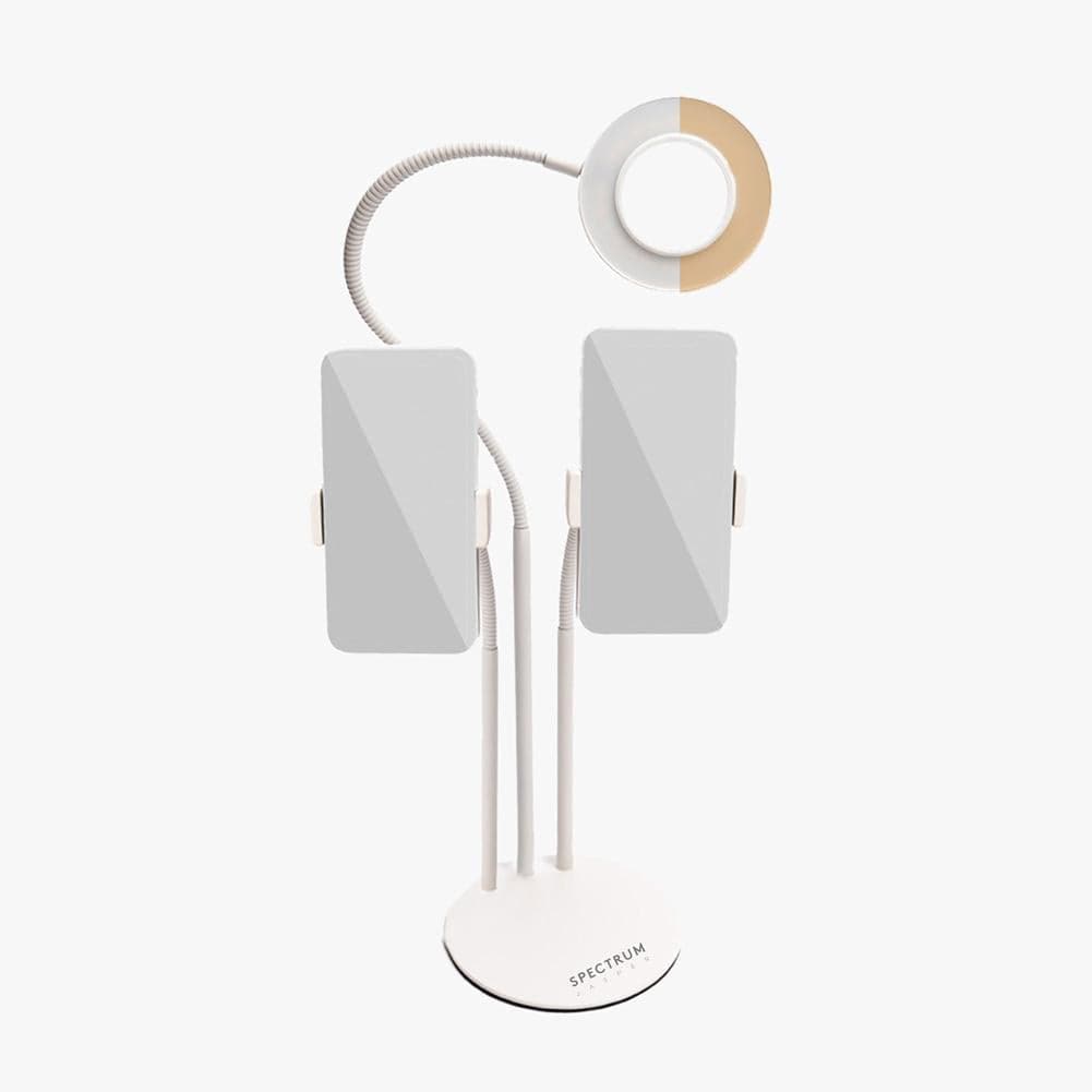 Dual Phone Mount Live Streaming 6" Ring Light Kit (White) - 'Jasper' (DEMO STOCK)
