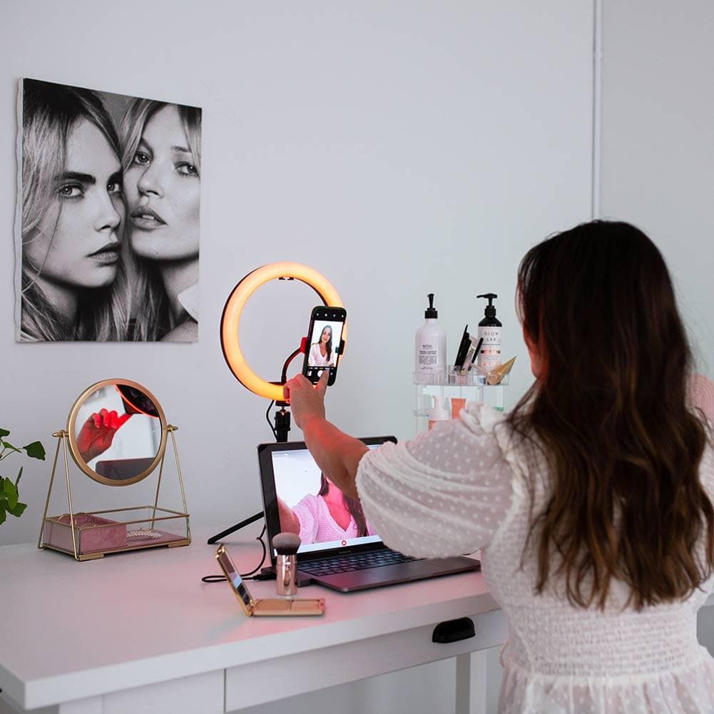 10" LED Ring Light Portable Zoom Meeting Desk RGB - Unicorn