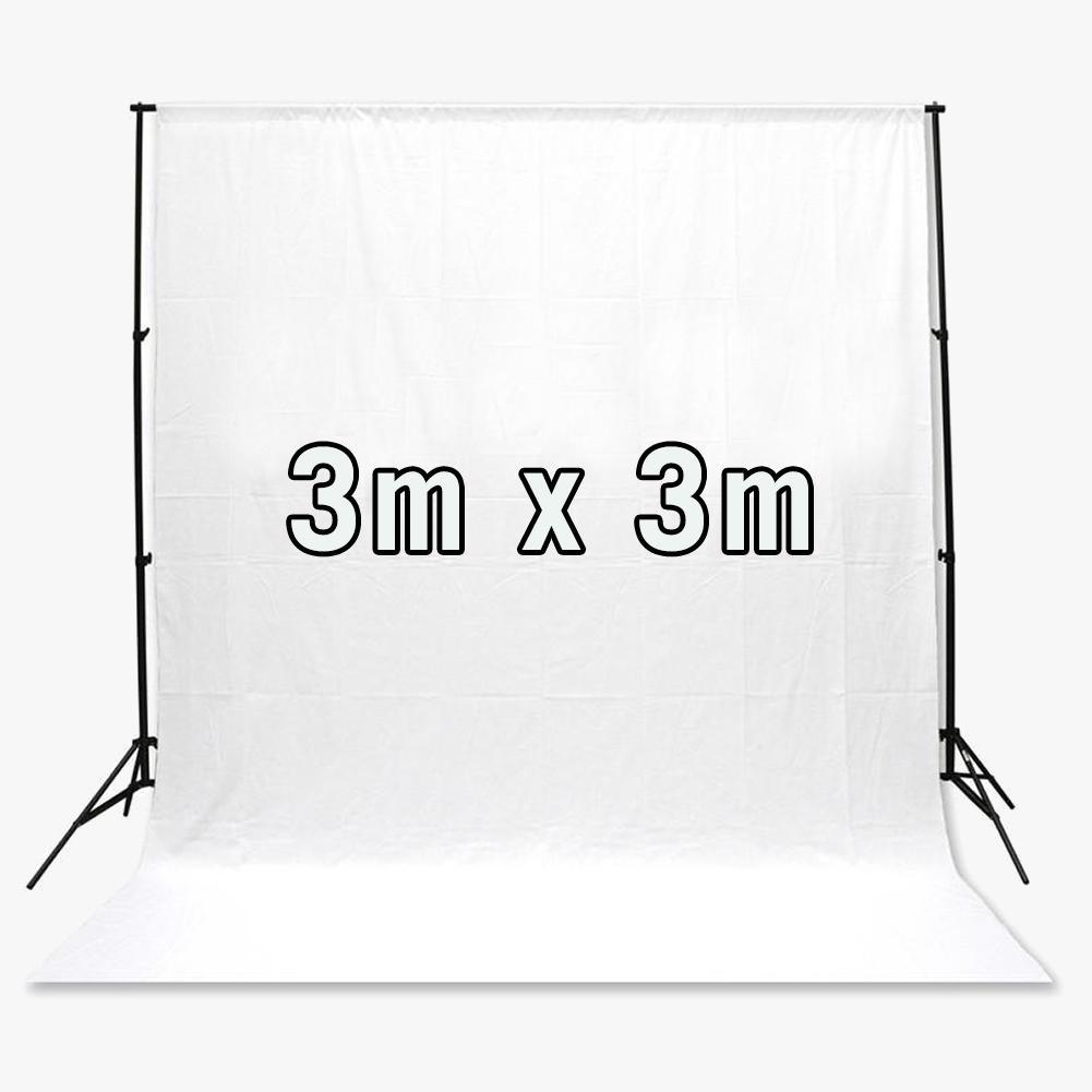 White 3m x 3m Cotton Muslin Studio Backdrop