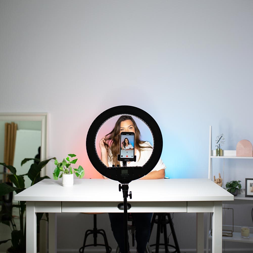 Complete Beauty Ring Light Studio Diamond Luxe & 5.5" LED Crystal Duo Lighting Kit