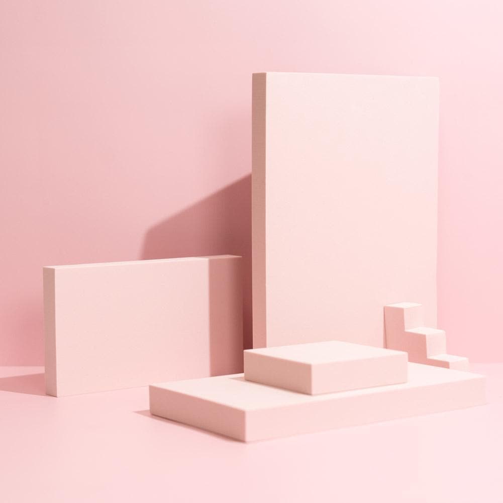 5 Piece Geometric Foam Styling Prop Set for Photography (Blush Pink)