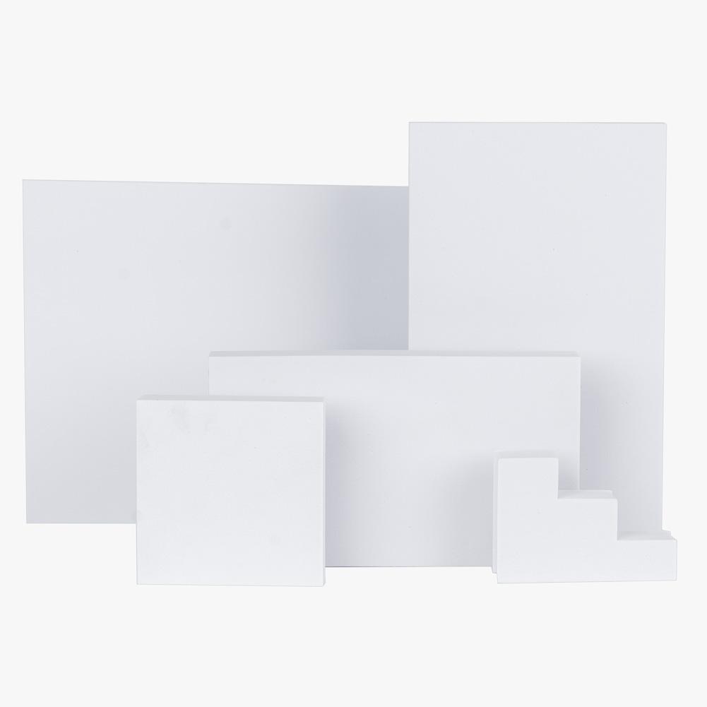 5 Piece Geometric Foam Styling Prop Set for Photography (Polar White)