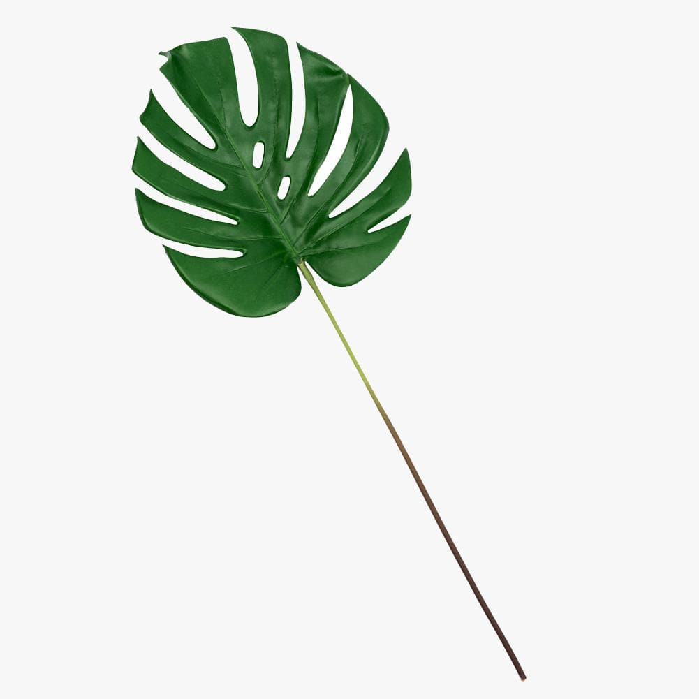 Artificial 58cm Monstera Plain Leaf Stem Photography Styling Prop