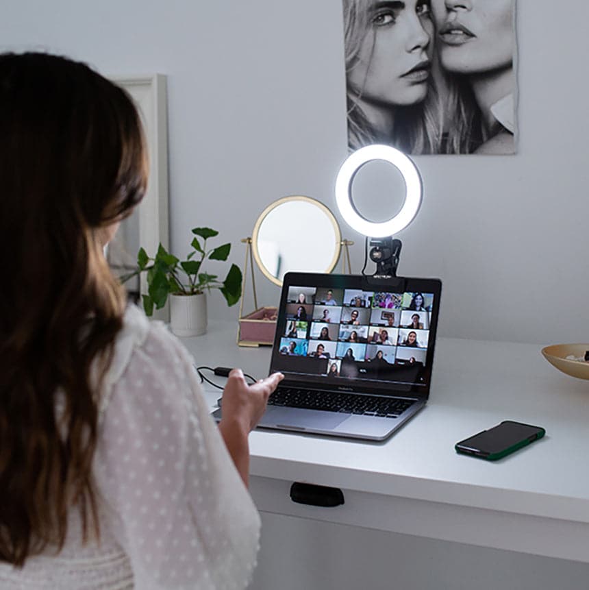 6" Ring Light Clip-On Desk LED - "Ruby"