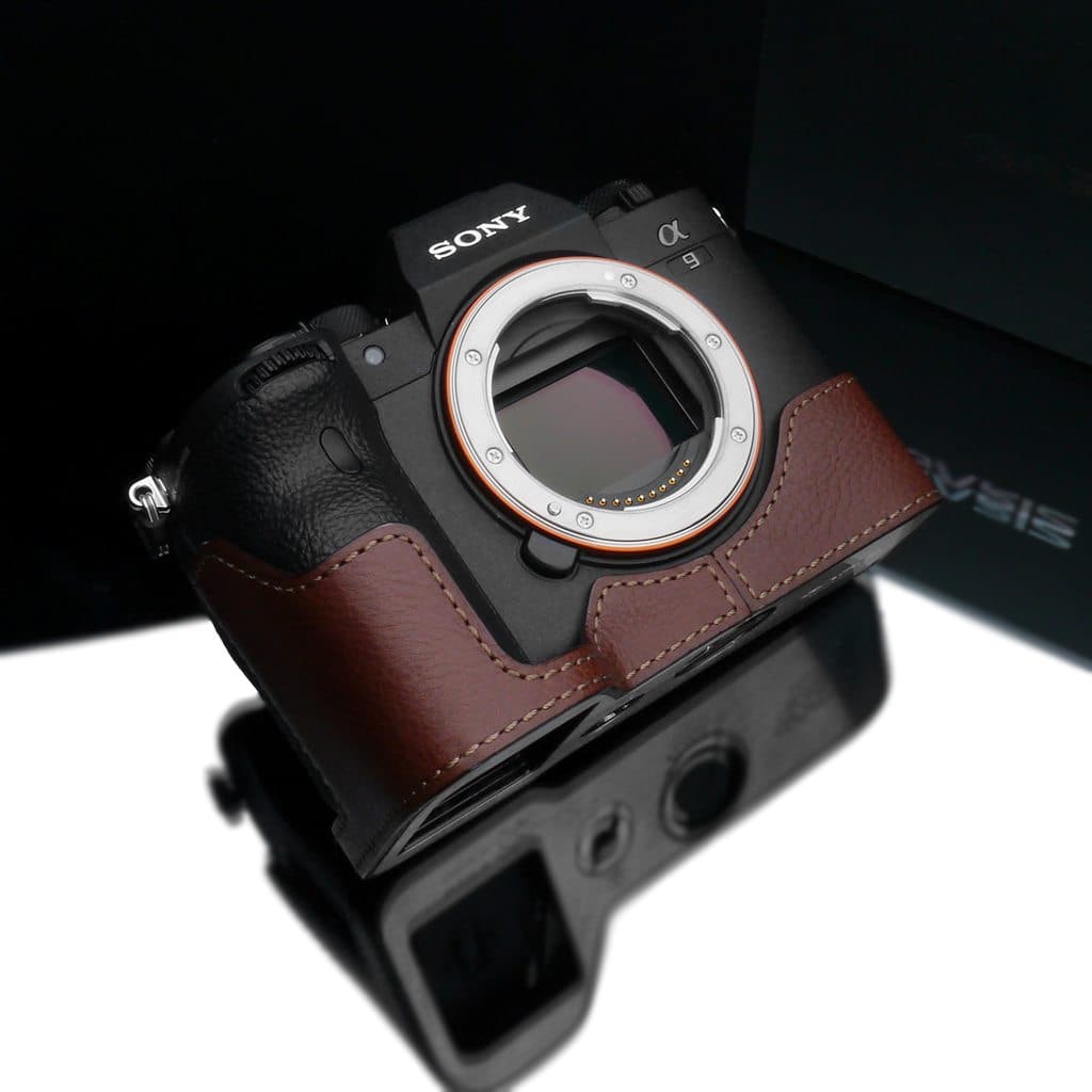 Gariz Brown XS-CHA9IIBR Genuine Leather Half Case for Sony A9II