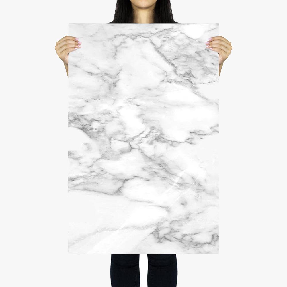 Flat Lay Instagram Backdrop - 'Balmain' White Marble (56cm x 87cm)