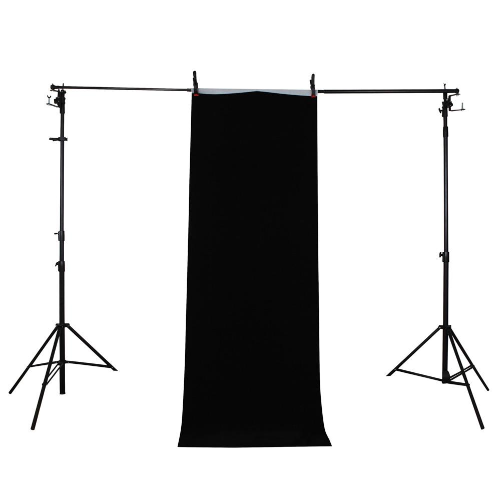 Black 'Fotodrop' Synthetic Non-Woven Portrait Background 0.91m x 2.75m (Pegs and Backdrop Stand not included)