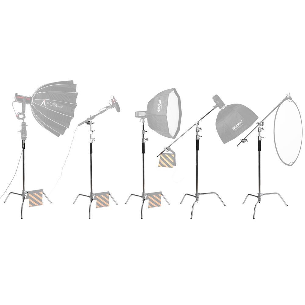 Pro Double "Multi-Purpose" C-Stand Heavy Duty Backdrop Studio Setup (20kg Load)