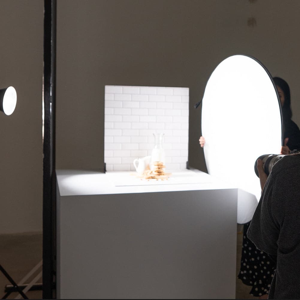 ProBoards Flat Lay Photography Rigid Black & White Marble + Subway Tiles Backdrop - Rushcutters Bay (60cm x 60cm)