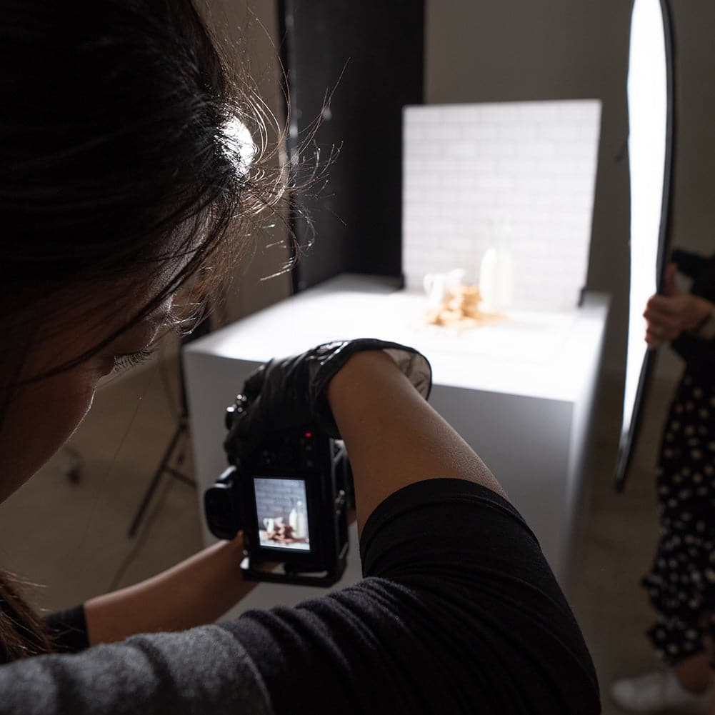 ProBoards Flat Lay Photography Rigid Black & White Marble + Subway Tiles Backdrop - Rushcutters Bay (60cm x 60cm)