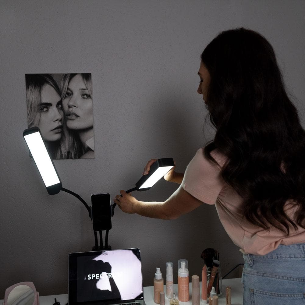 Dual LED Beauty Fill Light With Phone Bracket - 'Eden'