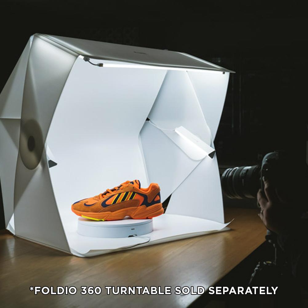 Foldio3 25" Product Photography Studio Tent Box (Includes LED Lights and 2 Backdrops)