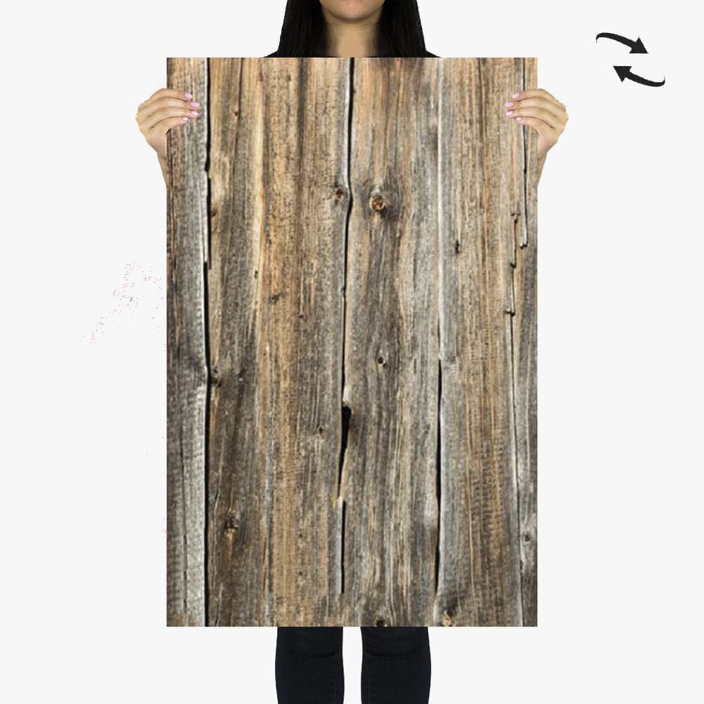 Flat Lay Instagram Backdrop - 'Eveleigh' Brown Wooden (56cm x 87cm)