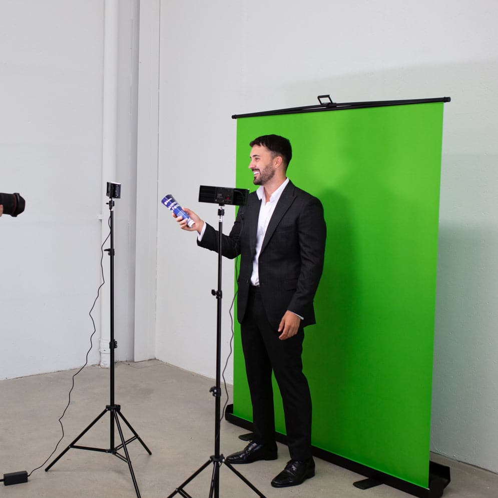 'Live Stream Master' Pull Up Chroma Key Green Screen Backdrop for Video (148cm x 190cm)