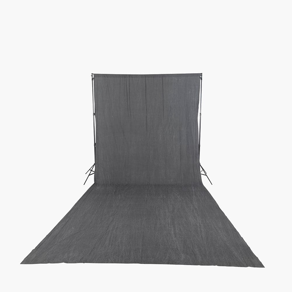 Kaleidoscope Charcoal Black Series Mottled Cotton Muslin Backdrop 3m x 6m - Midnight Masquerade