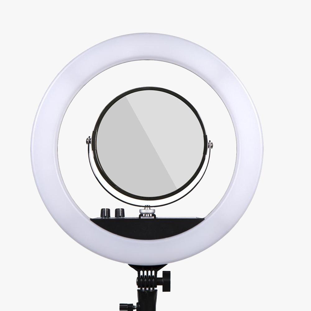 6.7" / 17cm Mirror with Hot Shoe Mount for Ring Light