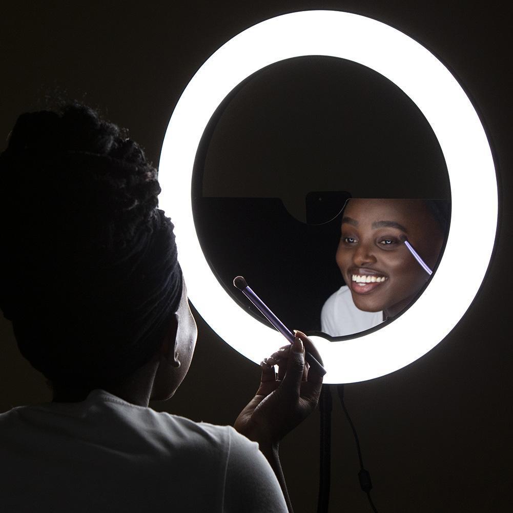 19" Ring Light Make Up & Beauty Pro Softbox Lighting Studio Kit - Gold Luxe II