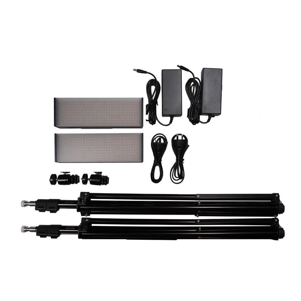 13" LED Photography Video Studio Lighting Kit - 2x 'DUO' Crystal Luxe (No Batt & Charger)